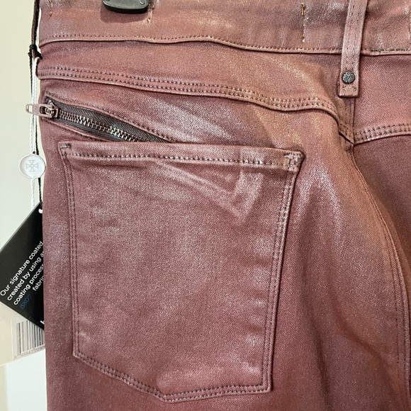 Habitual Coated Denim size 31 New Amalia Hi Rise Zippered skinny jeans concert - Picture 6 of 15